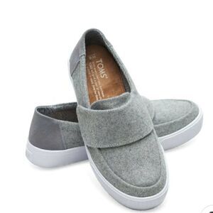 TOMS Altair Grey Wool Slip-On Sneakers-7.5
